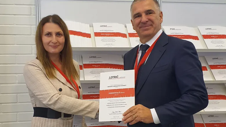 <h2>FerroČrtalič receives the certificate "meroslovne odličnosti" 2023</h2> 