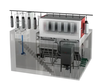 BoilerBlast Through-feed machine