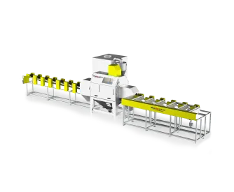 Automatic SandBlasting through-feed machine