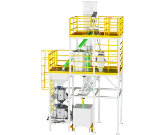 Abrasive collecting and recycling center ARC